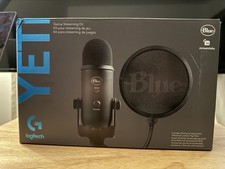 Logitech - Blue Yeti Game Streaming USB Condenser Microphone Kit with Blue New
