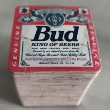 Bud Lot de sous-bocks "King of Beers" en pile - Lot de 100 sous-bocks Bud
