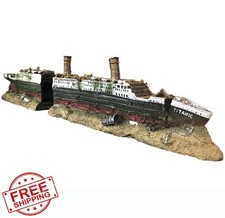 SLOCME Aquarium Titanic Shipwreck Decoration