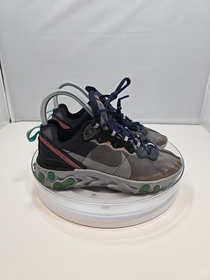 MEN'S 4 WOMEN'S 5.5 Nike React Element 87 AQ1090-005 Gray Blue Running Shoes