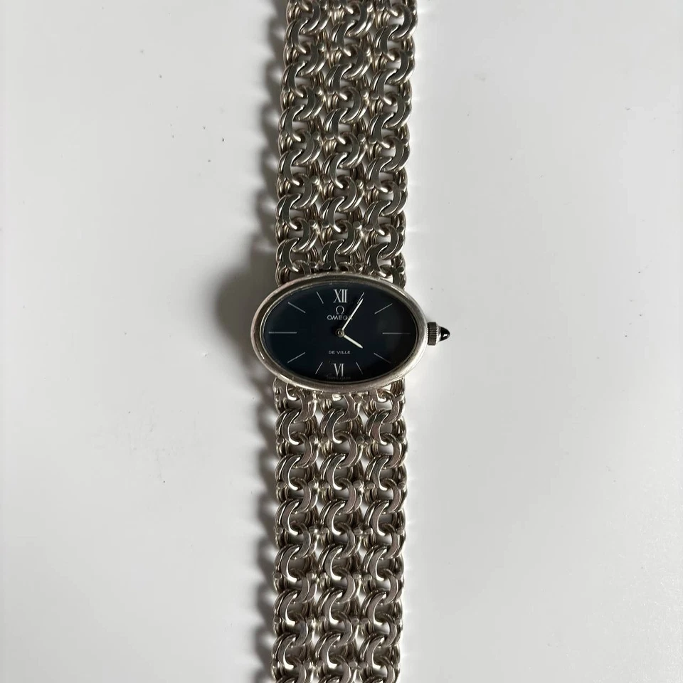 Omega De Ville "Jeux D’Argent" Lady Andrew Grima Design 1972 Sterling Silber Uhr - Bild 3 von 4