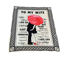 To My Wife Blanket from Husband 50x60 Fleece Throw/Blanket New