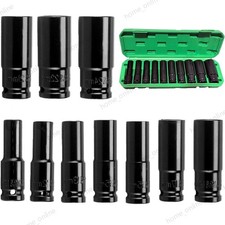 10pcs Metric Deep Impact Socket 1/2 Drive 10m...