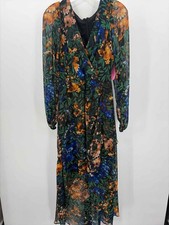 Pre-Owned Guess Black Size 6 Maxi Long Sleeve Dress