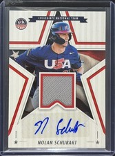 Nolan Schubart 2025 Panini Stars & Stripes USA Baseball Auto Relic #SSM-NS