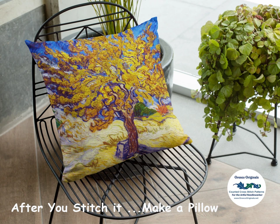 Starry Starry Night Impressionist Vincent Van Gogh Counted Cross Stitch Pattern - Image 2 of 4