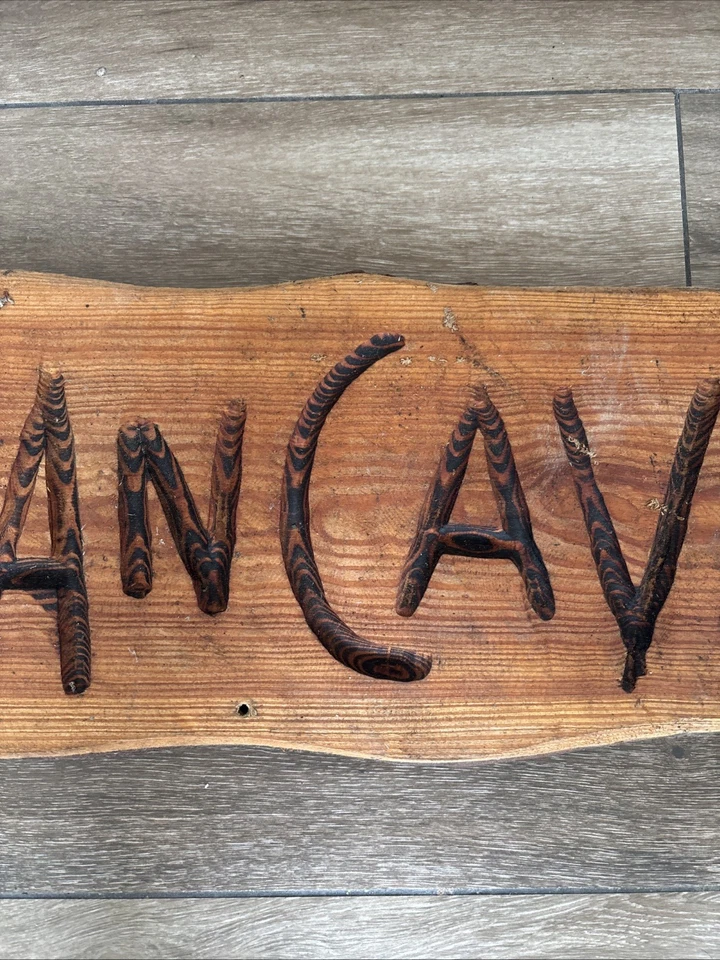 Wooden Hand Made - Man Cave / Shed Sign in Wood 26.75" Long - Image 3 of 4