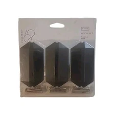 Project 62 - 3 pack of Hexagonal Galaxy Shield Decorative Hooks Black 