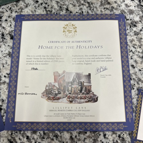 Liliput Gasse Weihnachten "Home for the Holidays" 519 Limited Ed #1544/2596 Xmas - Bild 14 von 22