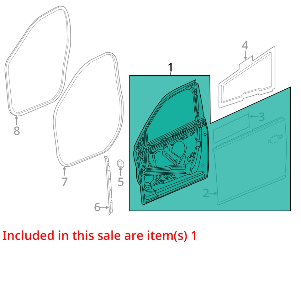 Chevrolet Malibu 2013-2016 panel puerta delantera izquierda conductor 22953624 Foto 3 de 4