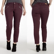 NWT Jag Jeans Women's 16 The Ryan Mid-Rise Skinny in Plum Noir