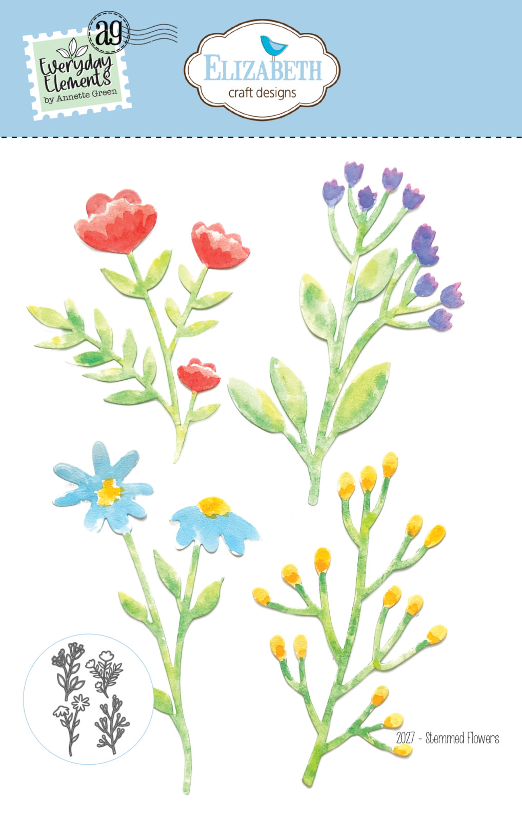 Elizabeth Craft Designs Dies Stemmed Flowers 2027