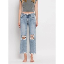 NWT VERVET BY FLYING MONKEY ZORA VINTAGE CROPPED STRAIGHT LEG JEANS SIZE 29