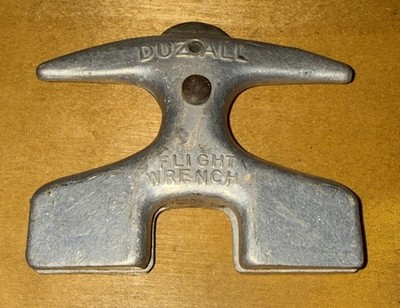Vintage DUZ-ALL Flight Wrench Glenn Jones Ontario CA Aluminum Pat #175721