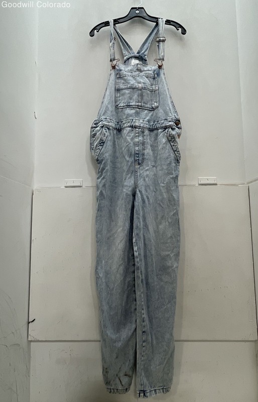 Celebrity Pink Womens Light Blue Denim Dungaree One-Piece Overalls Size L