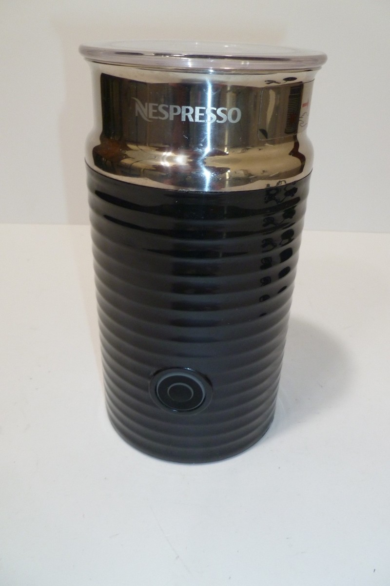 Nespresso Aeroccino Milk Frother Model 3694 Black w/ Base and