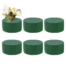 6 Pcs Round Floral Foam Blocks Green Wet Dry Foam Flower Arrangement Supplies UK