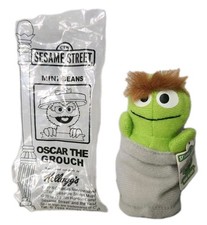 Oscar The Grouch Sesame Street Kelloggs Plush Toy Figure Figurine Mini Bean Bag