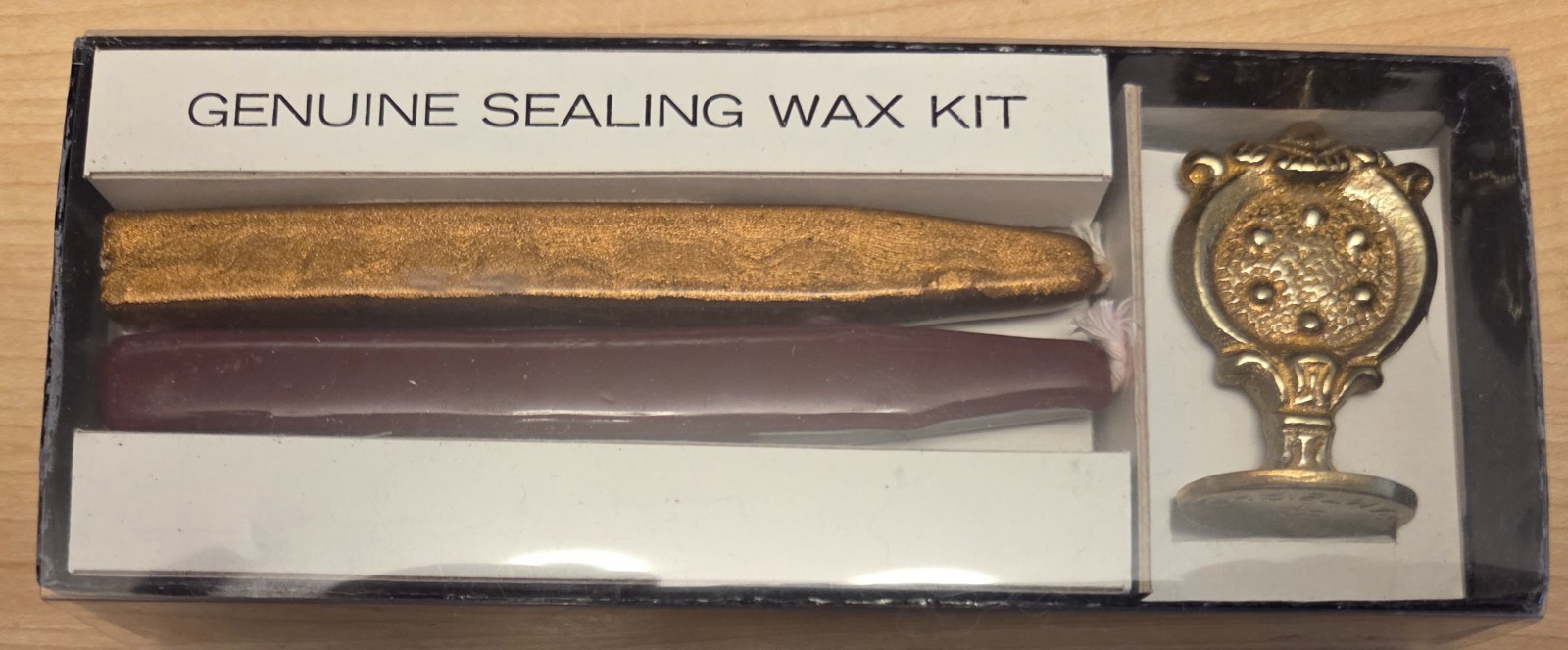 GENUINE SEALING WAX KIT by Freund-Mayer & Co.  MERRY CHRISTMAS