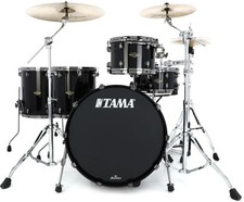 Tama Starclassic Walnut/Birch 4-piece Shell Pack - Piano Black with Black Nickel