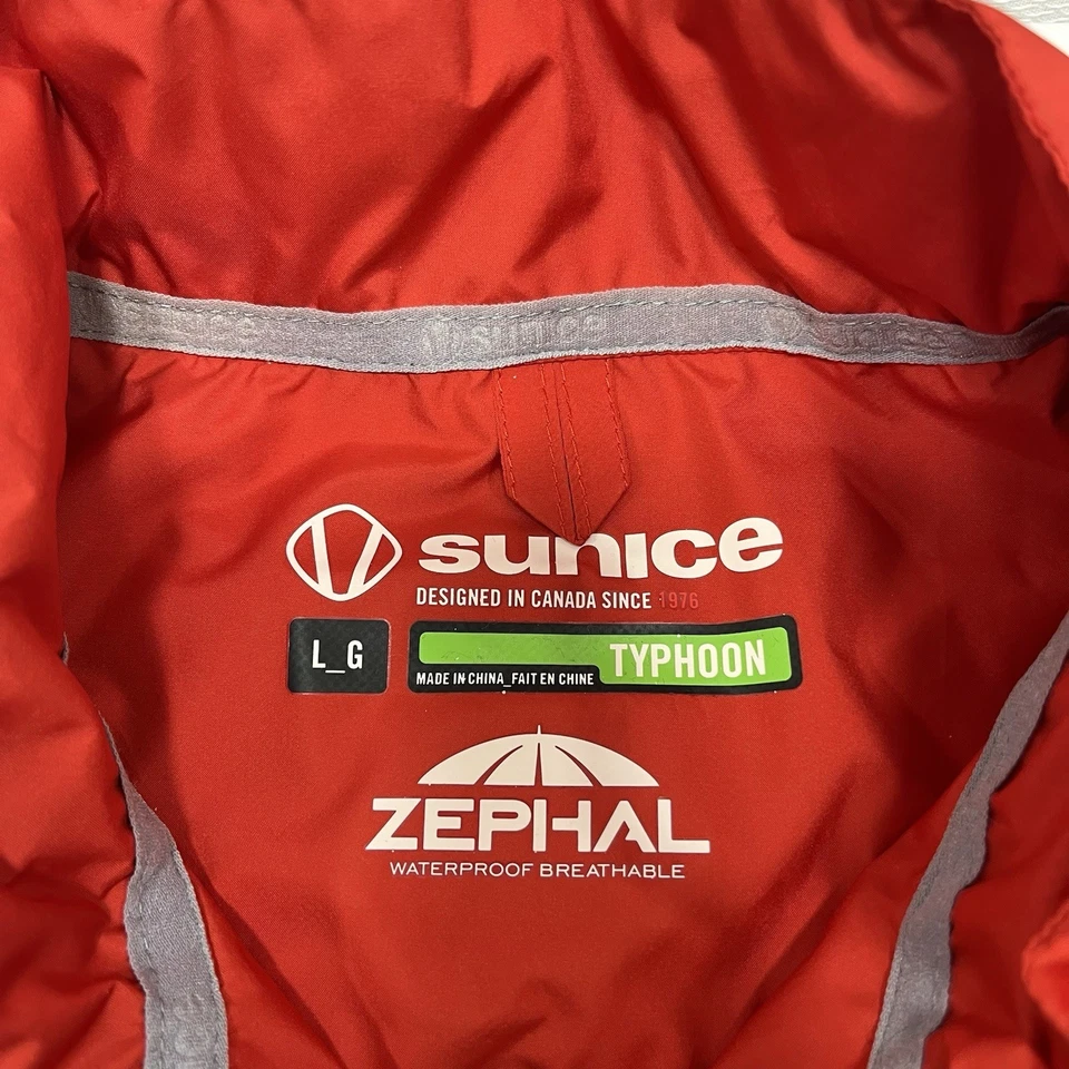 Chaqueta Sunice Para Hombres L Roja Gris Tifón Golf Impermeable Rendimiento Zephal - LOGOTIPO Foto 3 de 4