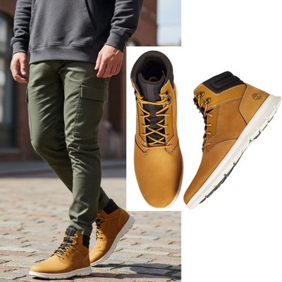 New Timberland Graydon nubuck hi top sneakers boots tan preppy hiking outdoor TIMBERLAND GRAYDON HIGH TOP COGNAC BROWN FULL GRAIN LEATHER  main image 4