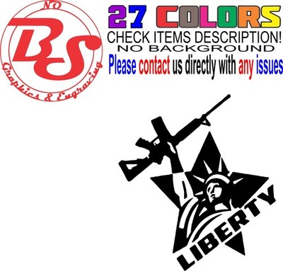 6'' Liberty Flag Vinyl Decal America Window Sticker AK AR 9mm Boost 4x4 2A noBS
