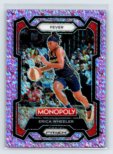 Erica Wheeler 2024 Panini WNBA Monopoly Pink Shimmer Prizm /5 Fever #44
