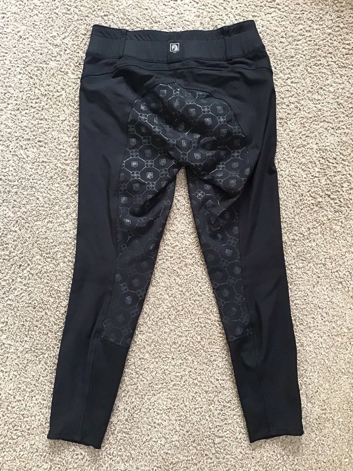 Pantalones para mujer Romfh negro asiento completo talla 30R ropa ecuestre Foto 2 de 4