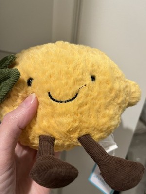 Jellycat Amuseables Lemon Food Yellow 6” Plush Small Authentic New
