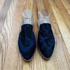 Kiri Chic Adaeze Slippers Mules Blue Black Women’s Size 8