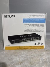 NETGEAR GS308PP-100NAS 8 GIGABIT ETHERNET UNMANAGED POE SWITCH