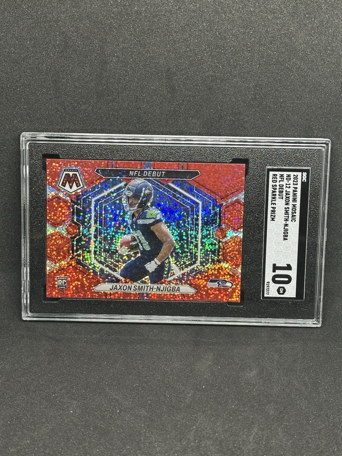2023 Panini Mosaic NFL Debut Red Sparkle Prizm Jaxon Smith-Njigba #ND-12 0q48