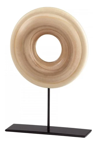 Walnut Redondo Wand 12 Inch Tall Iron and Wood Sculpture - Picture 1 of 1