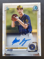 2020 Bowman Chrome Max Lazar 1st Bowman Auto #CPA-ML Milwaukee Brewers