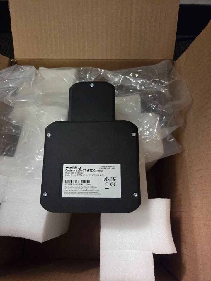 Cámara Vaddio ConferenceSHOT ePTZ cámara de videoconferencia de encuadre automático - negra Foto 3 de 4