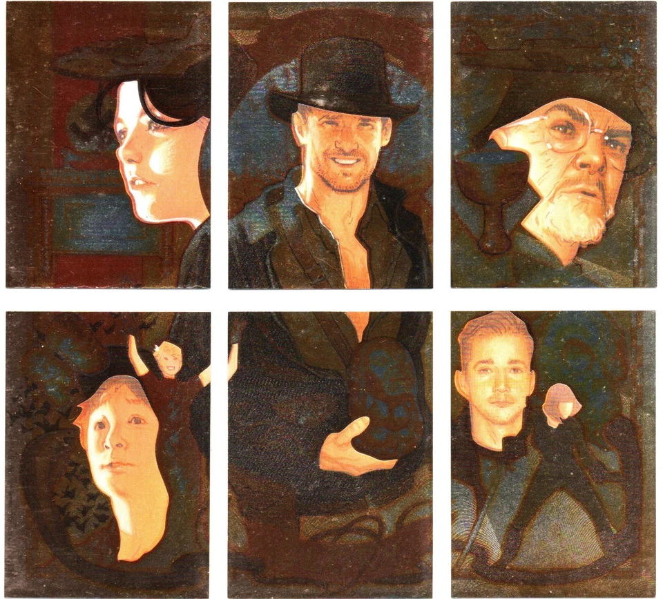 Indiana Jones Masterpieces, Topps 2008: Etched Foil 6 Card Puzzle Chase Set - Photo 1/1