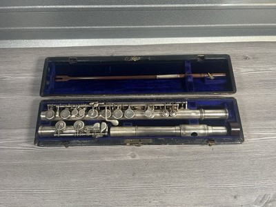Antique Rudall Carte Flute Solid Silver Patent 1867 in Case SN# 2756