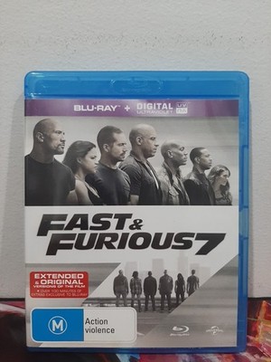 Fast & Furious 7  (Blu-Ray, 2015)   Paul Walker Movie - Free Postage 