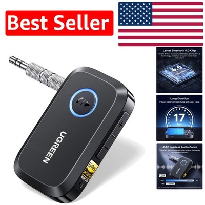Bluetooth 6.0 Receiver for Car - LDAC, Hands-Free Calls, 17H Battery
