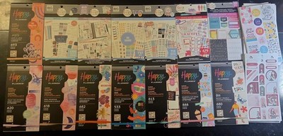 14 Happy Planner Sticker Book lot* Most Books Are Unused + Many Single Pages