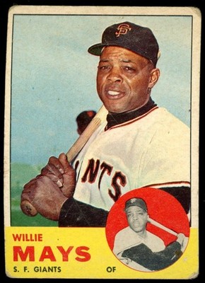 1963 Topps 300 Willie Mays San Francisco Giants MK