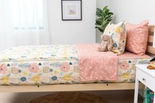 Flower Durable Zipper Bedding for Kids - Bed in a Bag - Pink Queen Blossoms