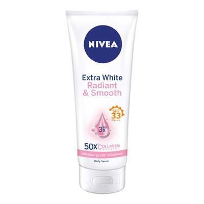 Nivea Extra White Smooth Serum Collagen Sun Protect SPF33 PA++ Body Lotion 180ml