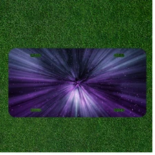 Custom Personalized License Plate Auto Tag With Fancy Space Purple Design NEW
