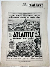 ATLANTIS: THE LOST CONTINENT (1961) George Pal 17" X 12" GIANT Movie Pressbook!!