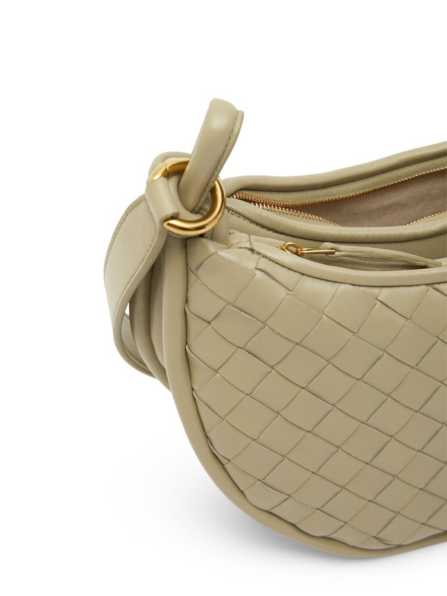 BOTTEGA VENETA Gemelli Small $3200 Intrecciato Travertine