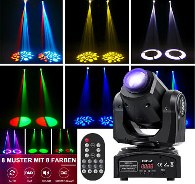 120W Moving Head Stage Light WLED Gobo LED DMX Beam Disco DJ Party Lamp w/Remote