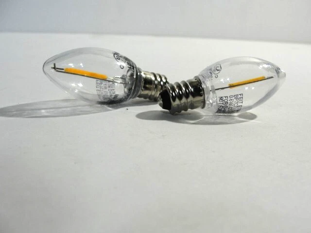 Feit Electric 7w Equivalent C7 2700K Clear LED E12 Night Light Bulb (PK of 2) - Image 3 of 4