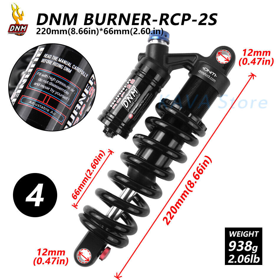 DNM burner rcp-25　210x55 MTB用パーツ DNM BURNER-RCP2S Mountain Downhill Bike Rear Shock 240mm 550
